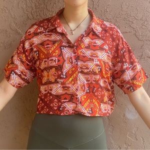 Tropical button down shirt